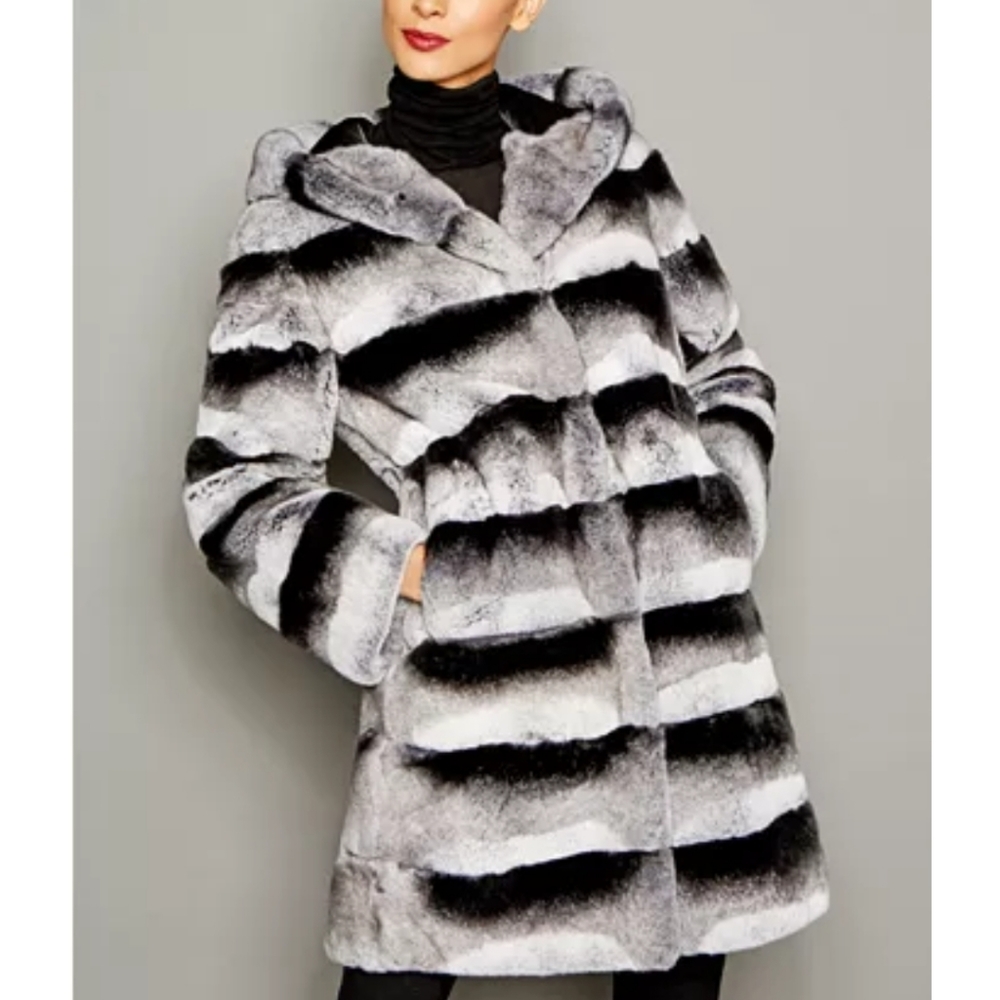 Genuine Rex Rabbit Fur Coat